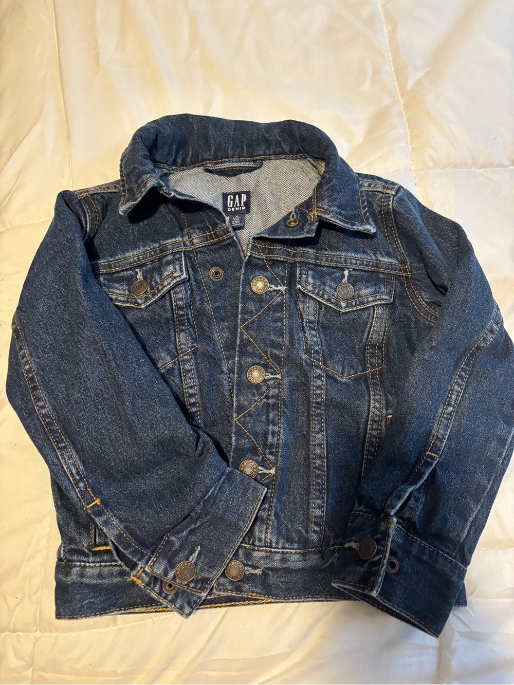 GAP Kids Dark Blue Denim Jacket with Chest Pockets